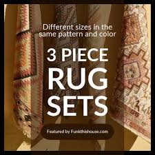 Sold and shipped by mdesign. Funky 3 Piece Rug Sets Various Designs Colors Patterns