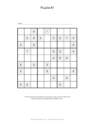 The objective is to fill in the 9x9 grid so that each column, each row, and each of the nine 3x3 boxes (or regions) contains the digits from 1 to 9 only one time each. 9x9 Sudoku For Kids Medium Difficulty