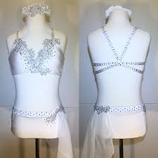 Glam By Adora Costumes Invincible For Victoria Elegant 2 Piece White Dance Costume With Silver A Dance Costumes Lyrical Dance Dresses Custom Dance Costumes
