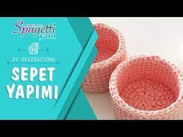 Penye Ip Ile Sepet Yapimi Videos Relacionados Y Comentarios Sepetler Tig Isleri Sepet Orgu Tig