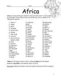 Maybe you would like to learn more about one of these? Africa Continent Printable Handouts With Map And List Of Countries Teaching Resources
