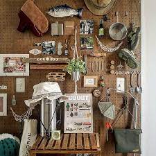 玄関 入り口 アウトドアインテリア ペグボード キャンプギア 有孔ボード などのインテリア実例 2017 10 02 22 22 07 roomclip ルームクリップ アウトドアインテリア ペグボード インテリア