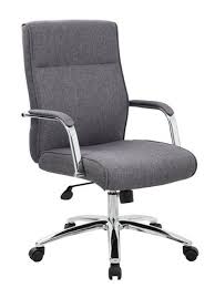 118 Boss Modern Conference High Back Chair Fabric Slate Graychromegray By Office Depot Officemax High Back Chairs Ergonomic Office Chair Ergonomic Seating