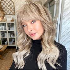 Human hair blend ash blonde wig.