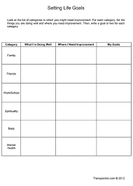 The ulimate list of 75 life goals examples to share with you examples of things that we can do to make this life amazing, examples on how to make your own! Setting Life Goals Worksheet Therapist Aid Therapy Worksheets Couples Therapy Worksheets Counseling Worksheets
