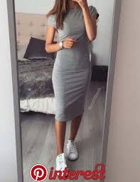 25 Ideas For Dress Midi Bodycon Casual Sneakers Fashion Outfits Fashion Bodycon Outfits