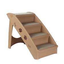 After thinking about how kids use mattresses and sleeping bags to transform their stairs into indoors the best part is that the bright red and blue slide folds right up into its base and is held in place with. Pet Stairs Folding Pet Steps Nonslip 4 Step Pet Ladder For Indoor Dogs And Cats Walmart Canada