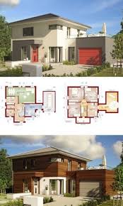 Moderne Stadtvilla Haus Evolution 143 V12 Bien Zenker Einfamilienhaus Mit Garage Grundriss Separate Kuche Fassade Holz Putz Stadtvilla Haus Haus Blaupausen