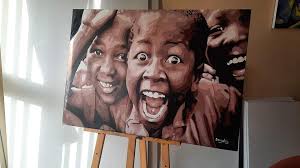 Hi My mane is Serge Kiswendsida Doamba , I am a deaf painter artist from  senegal #Calebart d'or sergede1989@gmail.com 100x70cm Acrylic