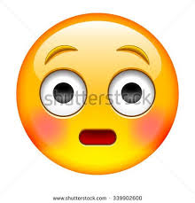 Suprise Emoticon Wonder Emoticon Blushed Emoticon Isolated Vector Illustration On White Background Emoticon Emoji Blushing Emoticon