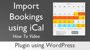 Ical Import Ics Advanced Booking Calendar For Wordpress Youtube