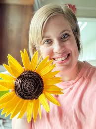 Custom wall art with real sunflowers and resin