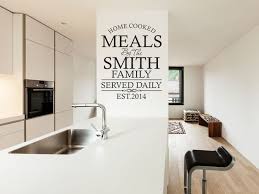 personalised family kitchen wall art