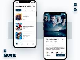 2 Movie Pages Mobile App Design Movie App Mobile Design