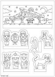 Print in kleur of zwartwit. Crafts Nativity Scene Arts And Crafts For Children Img 28194