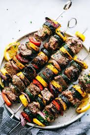 Grilled Tuscan Pork Skewers Are Made With Tender Pork Tenderloin Cubes That Are Loaded With Flavor Paired With Fresh In 2020 Pork Rib Recipes Pork Skewers Pork Dishes
