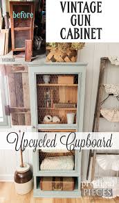 Gun cabinets have long been the storage option of choice for responsible firearm owners looking to securely stash weapons in the home. Upcycled Gun Cabinet Turned Bookcase Cupboard Prodigal Pieces