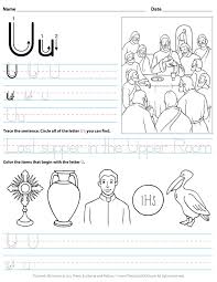 Letter U Worksheets For Kindergarten Catholic Alphabet Letter U Workshee In 2020 Kindergarten Worksheets Printable Preschool Worksheets Letter Worksheets For Preschool