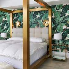 Wallpaper Picks My Favorite Palm Leaf Looks Ashlina Kaposta Tropical Home Decor Home Decor Bedroom Modern Bedroom