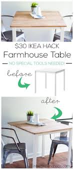 30 Ikea Farmhouse Table Hack Inbetweenchaos Com Ikea Farmhouse Ikea Dining Table Hack Diy Kitchen Table