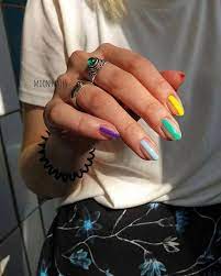 Over 50 Bright Summer Nail Art Designs That Will Be So Trendy All Season Eceme Moon Nails Colorful Nail Art Bright Summer Nails