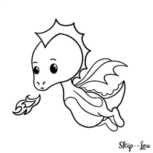 How To Draw A Dragon Easy Dragon Drawings Cute Dragon Drawing Easy Animal Drawings