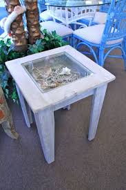 Shadow Box End Table For Beach House Keepsakes Beach House Furniture Shadow Box Coffee Table Beach Cottage Decor
