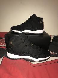 Black And Gold Retro 11 Nike Air Jordan Retro 11 Xi Prm Hc Heiress Stingray Black Gold Ebay Nike Air Jordan Retro Air Jordans Sneaker Match