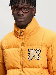 Corduroy Down Jacket Monogram in orange