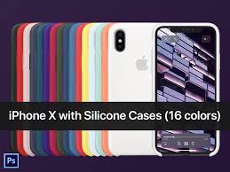 Iphone X With Silicone Case Psd Mockup Silicon Case Silicone Iphone Cases Iphone
