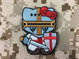 Warrior Hello Kitty X Crusader Morale Velcro Patch Hello Kitty Velcro Patches Kitty
