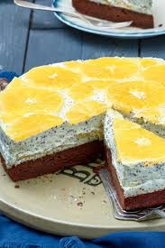 Fruchtige Orangentorte Mit Mohnmousse Rezept Orangen Torte Orangentorte Kuchen Und Torten