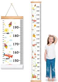 Unless specified the growth chart markings will begin at 6 inches to be hung and allow space for the baseboard along the floor. Amazon Com Mibote Growth Height Chart Handing Ruler Wall Decor For Kids Canvas Removable Growth Height Chart 79 X 7 9 Home Kitchen
