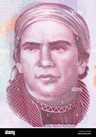 Jose Maria Morelos portrait from Mexican money Stock Photo