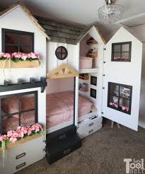 Dorm life loft bed plans. House Bunk Bed Plans Her Tool Belt