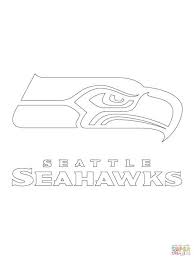 Seattle Seahawks Logo Coloring Page Supercoloring Com Seattle Seahawks Logo Seattle Seahawks Seahawks