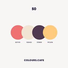 Colours Cafe On Instagram Colours 50 Ed7170 F2e4d2 513a50 Ffca7a Colors Color Colours Colour Palet Color Swatches Color Palette Color Psychology