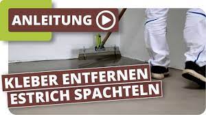 Mit diesen tipps gelingt's teppichkleber mechanisch entfernen kann man alten teppichkleber einfach wegschleifen? Teppichkleber Entfernen Estrich Spachteln Und Fliesen Verlegen Youtube