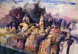 Bernhard vogel is an austrian postwar & contemporary artist who was born in 1961. Bernhard Vogel Altstadt Vom Kapuzinerberg Galerie Trapp Salzburg