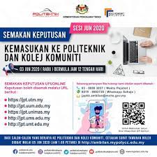 December 15, 2017 informasi, ipta, politeknik, semakan, syarat kelayakan. Keputusan Permohonan Politeknik Ungku Omar Puo Facebook