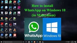 How To Install Whatsapp On Windows 10 Laptop Malayalam Narration Youtube