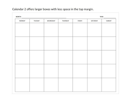 Blank 2 Month Calendar