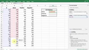 Using Excel To Calculate A Correlation Coefficient Interpret Relationship Between Variables