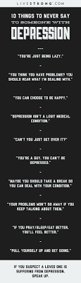 Things not to say to a depressed person. Mental Health
