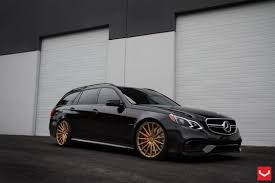 Slammed Mercedes E Class Station Wagon On Gold Vossen Rims Mercedes Benz E350 Mercedes E63 Mercedes Benz E63