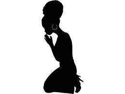 Black Women Praying Nubian Princess Queen Afro Hair Beautiful African Female Lady Svg Eps Png Vect Black Woman Silhouette Woman Praying Images Silhouette Art
