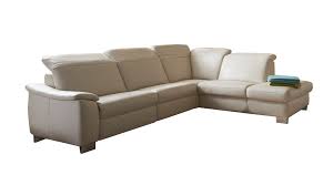 Modulmaster Relax Wohnlandschaft Cliff L Mit Ledersofa Ecrufarbenes Leder Vivre Metallfüße Schenkelmaß Ca 291 X 255 C