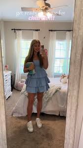 a happy sunday🩵🩵 #sundaymorning #grwm #churchootd #churchofthehighlands  #ootd #churchgrwm #makeuproutine #foryou #fyp