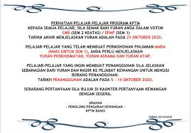 Tempoh bayaran balik boleh dipanjangkan sehingga peminjam mencapai umur 60 tahun. Semakan Baki Pinjaman Kptm