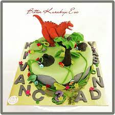 trex dinosour birthday cake dinazor pasta kurabi ye